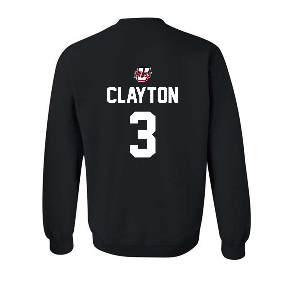 UMass - NCAA Men's Basketball : Jordan Clayton - Classic Shersey Crewneck Sweatshirt-1