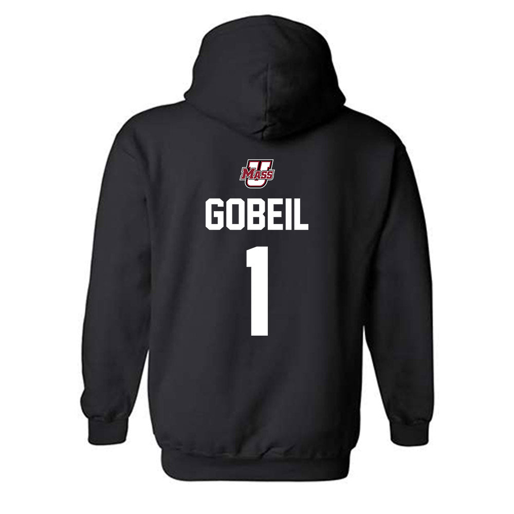 UMass - NCAA Baseball : Dean Gobeil - Classic Shersey Hooded Sweatshirt-1