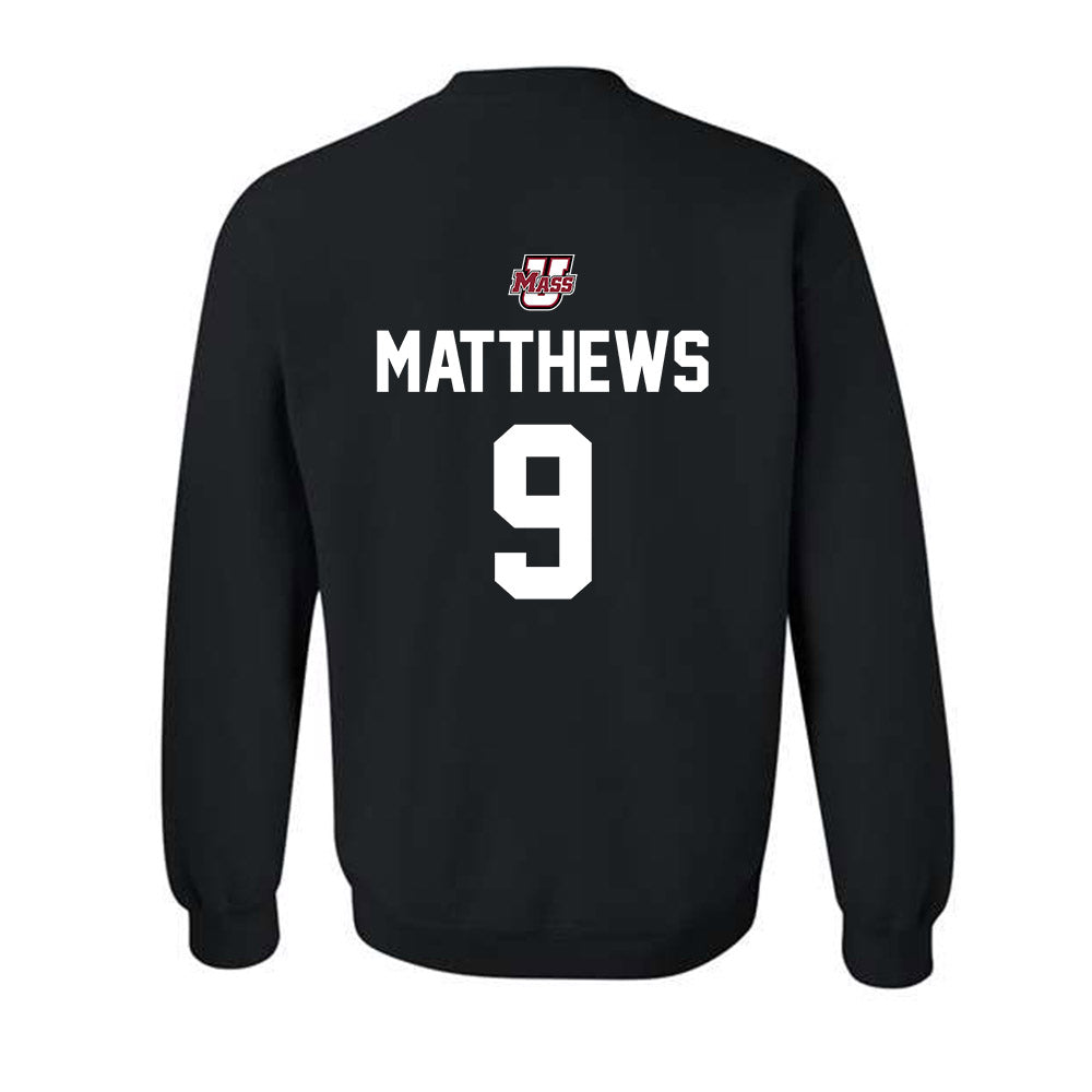 UMass - NCAA Football : Devin Matthews - Classic Shersey Crewneck Sweatshirt-1