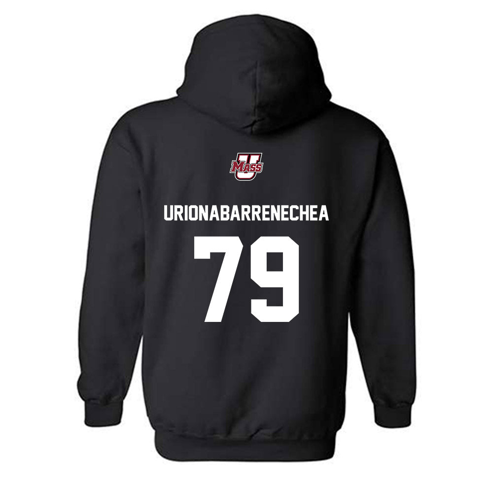 UMass - NCAA Football : Aitor Urionabarrenechea - Classic Shersey Hooded Sweatshirt-1