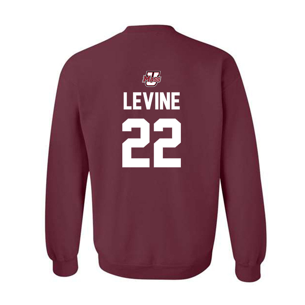 UMass - NCAA Baseball : Jack Levine - Sports Shersey Crewneck Sweatshirt-1