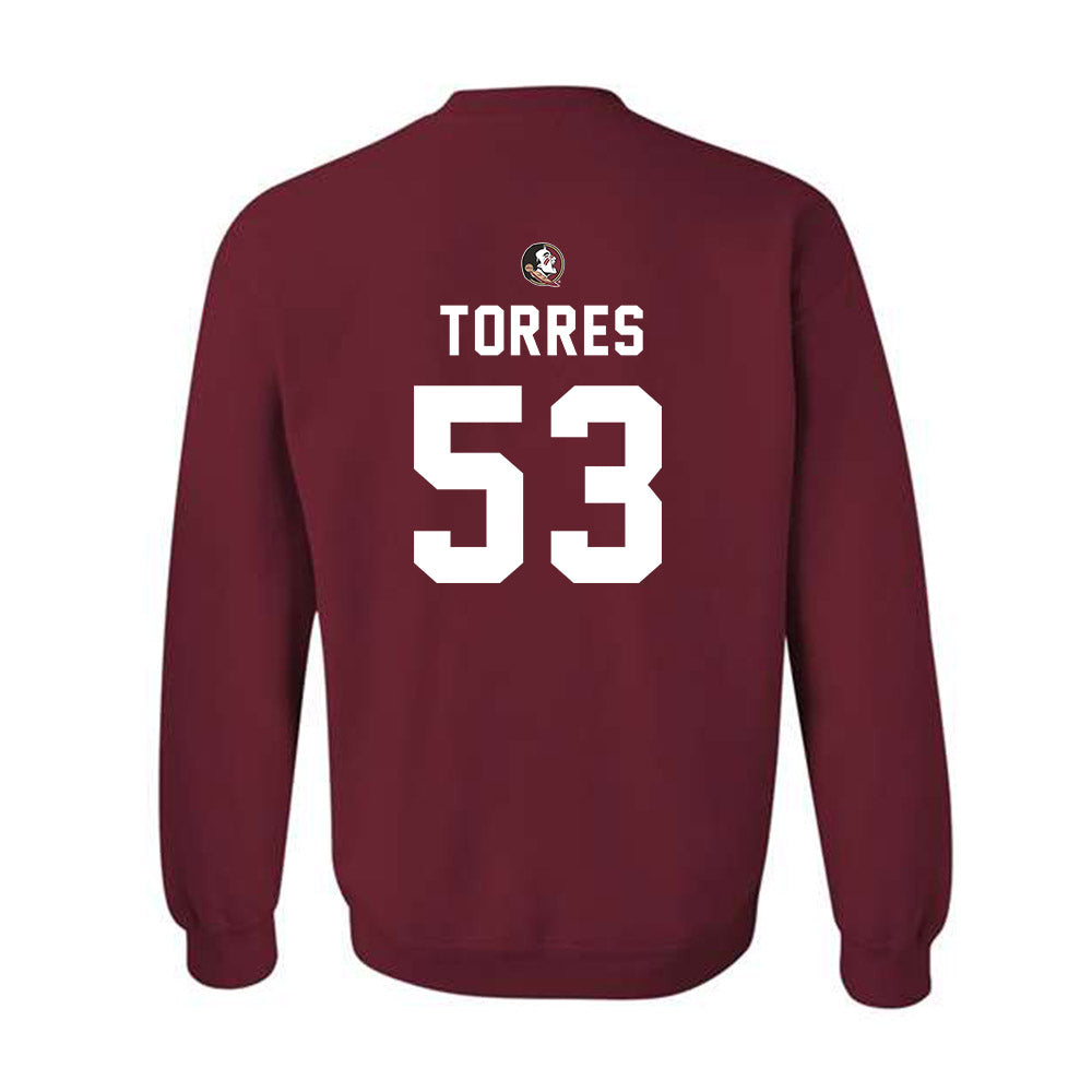 FSU - NCAA Football : Brandon Torres - Sports Shersey Crewneck Sweatshirt-1
