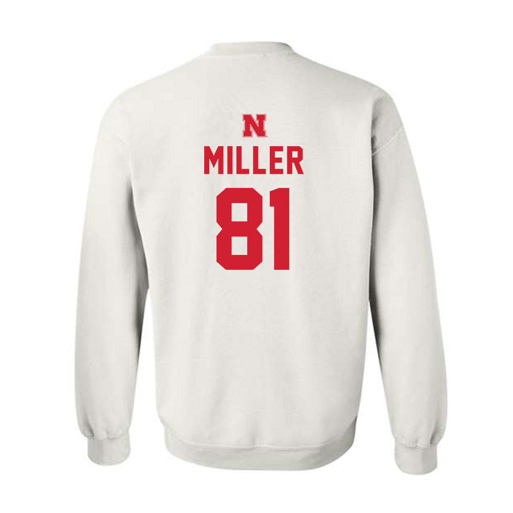 Nebraska - NCAA Football : Hayes Miller - Sports Shersey Crewneck Sweatshirt-1