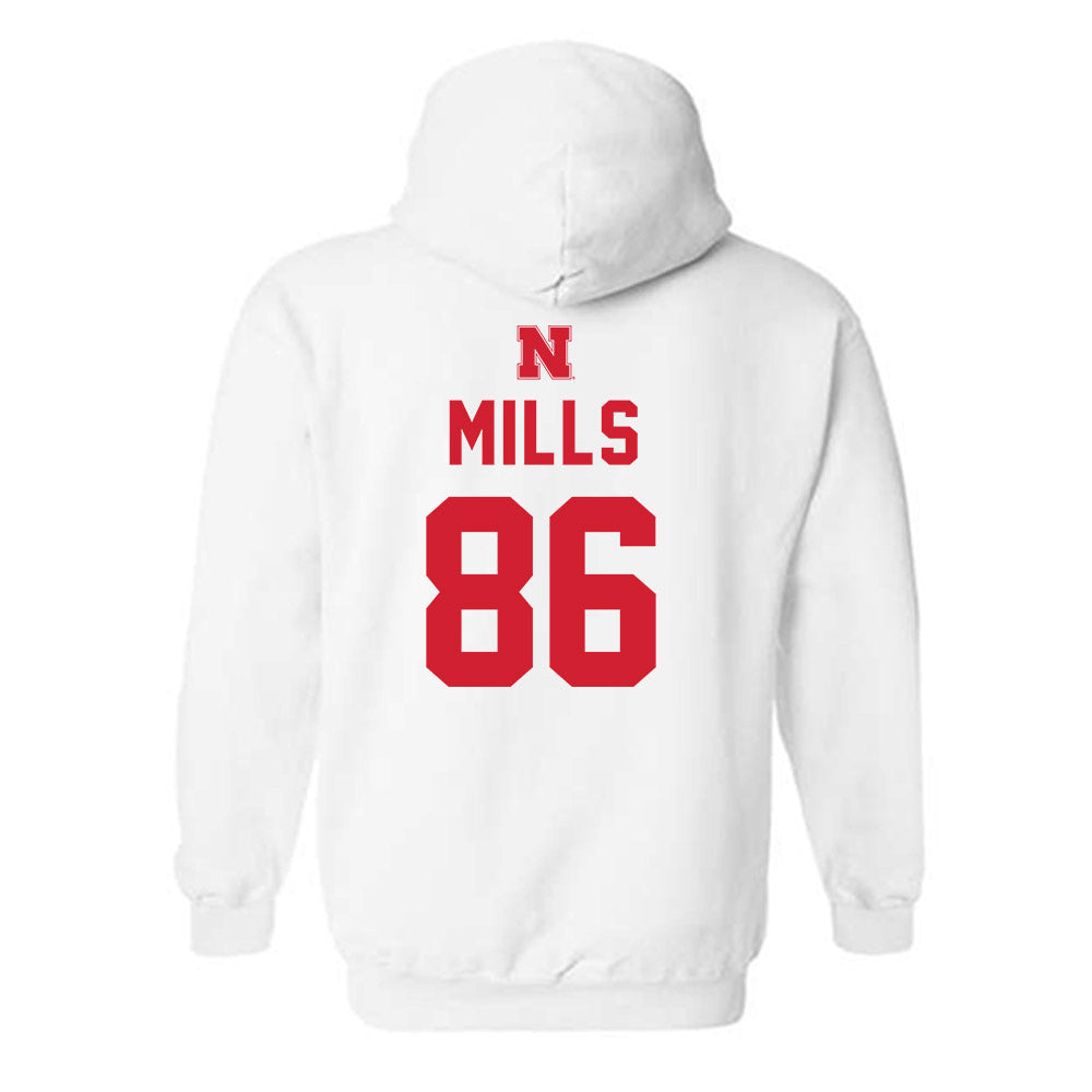 Nebraska - NCAA Football : Cortez Mills - Sports Shersey Hooded Sweatshirt-1