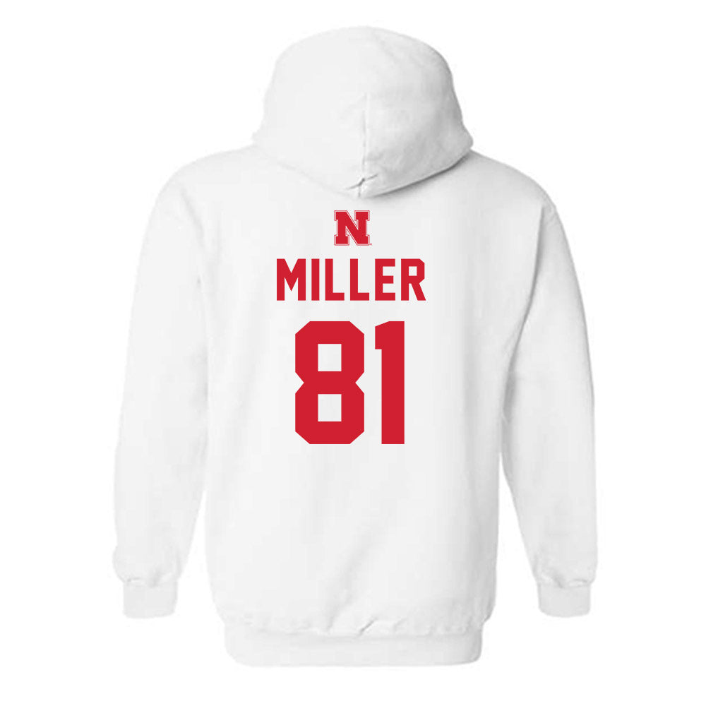 Nebraska - NCAA Football : Hayes Miller - Sports Shersey Hooded Sweatshirt-1