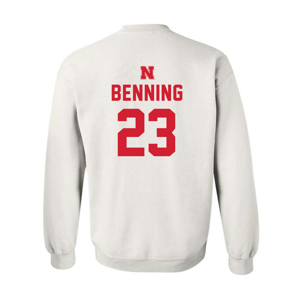 Nebraska - NCAA Football : Caleb Benning - Sports Shersey Crewneck Sweatshirt-1