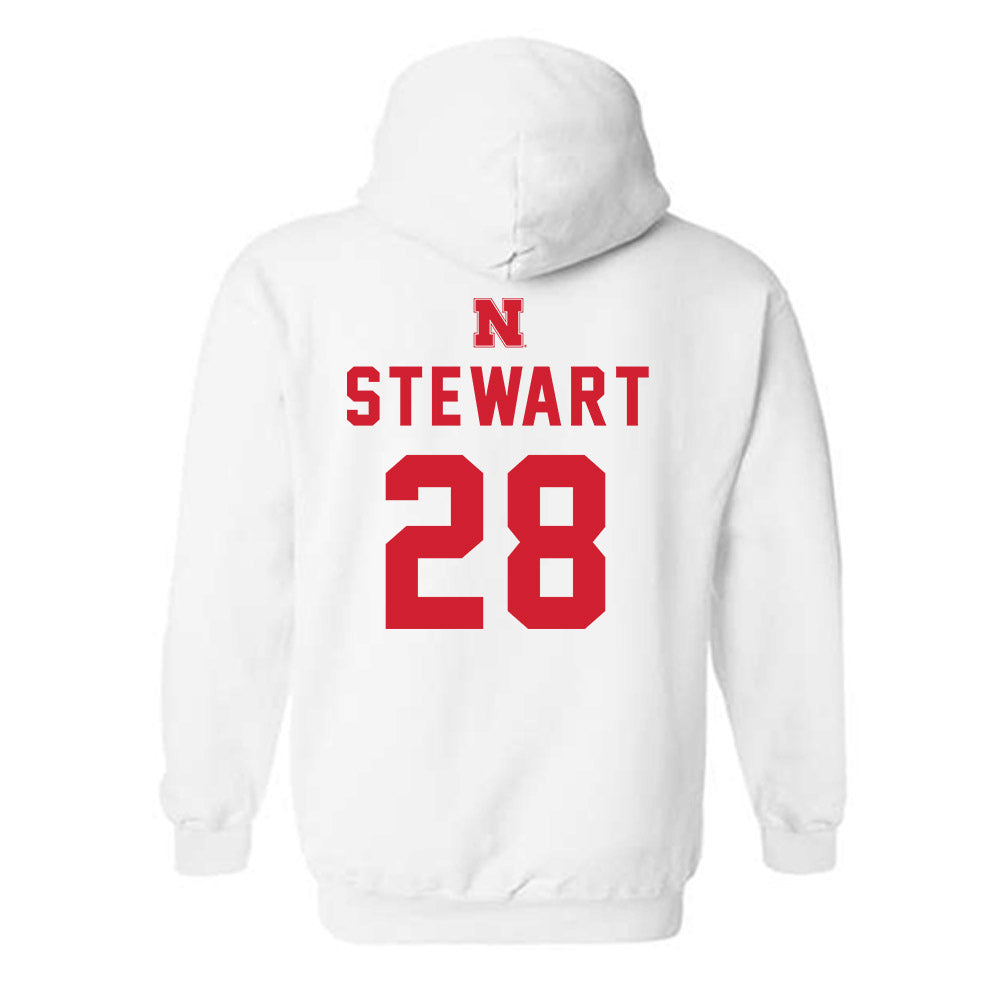 Nebraska - NCAA Baseball : Braxton Stewart - Sports Shersey Hooded Sweatshirt-1
