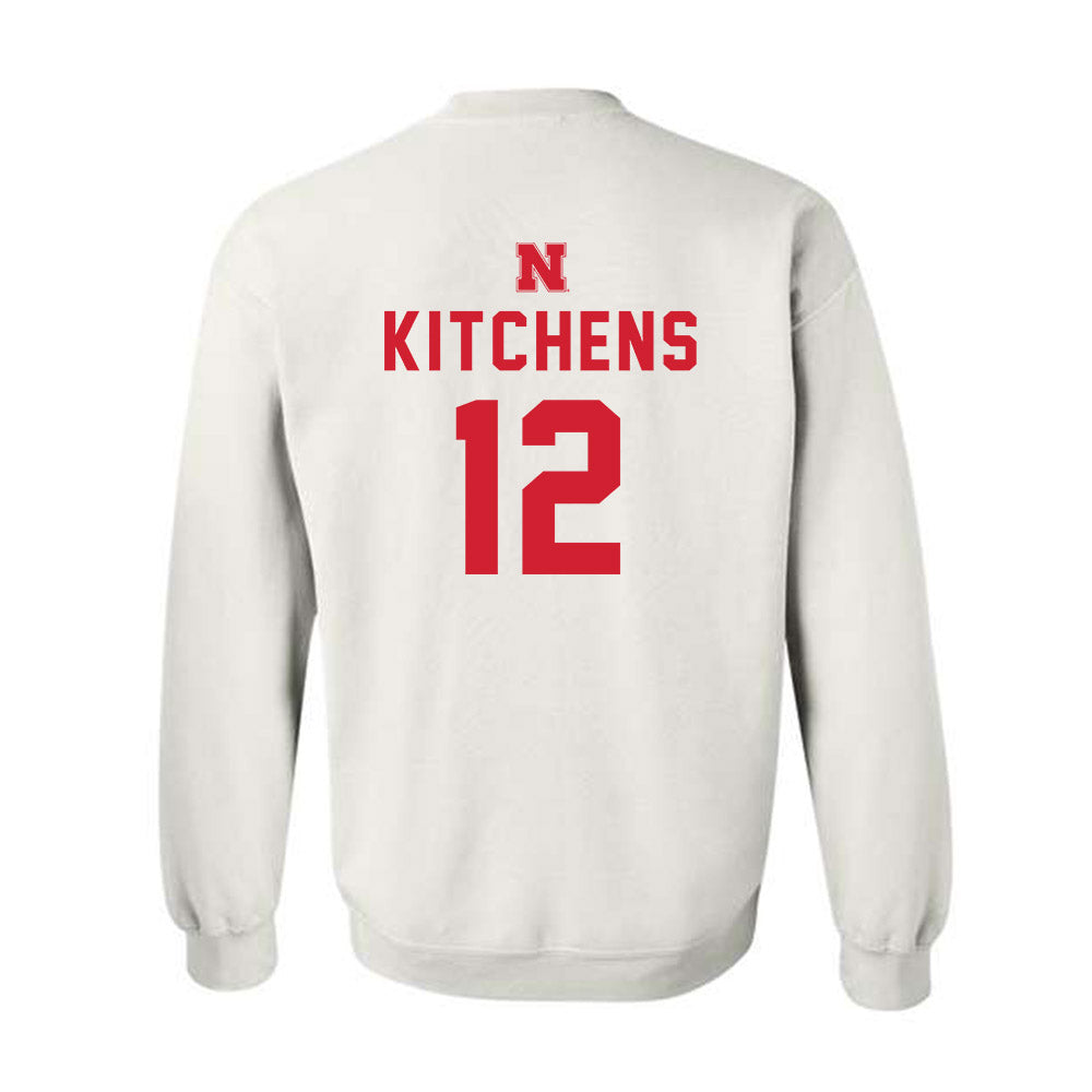 Nebraska - NCAA Baseball : Cole Kitchens - Sports Shersey Crewneck Sweatshirt-1
