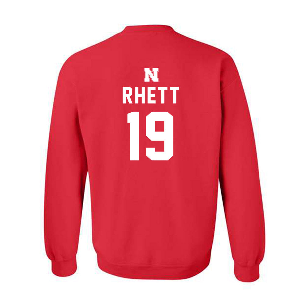 Nebraska - NCAA Football : Justyn Rhett - Replica Shersey Crewneck Sweatshirt-1