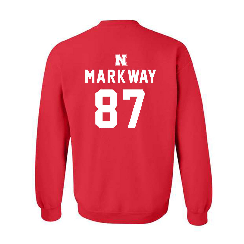 Nebraska - NCAA Football : Mac Markway - Replica Shersey Crewneck Sweatshirt-1