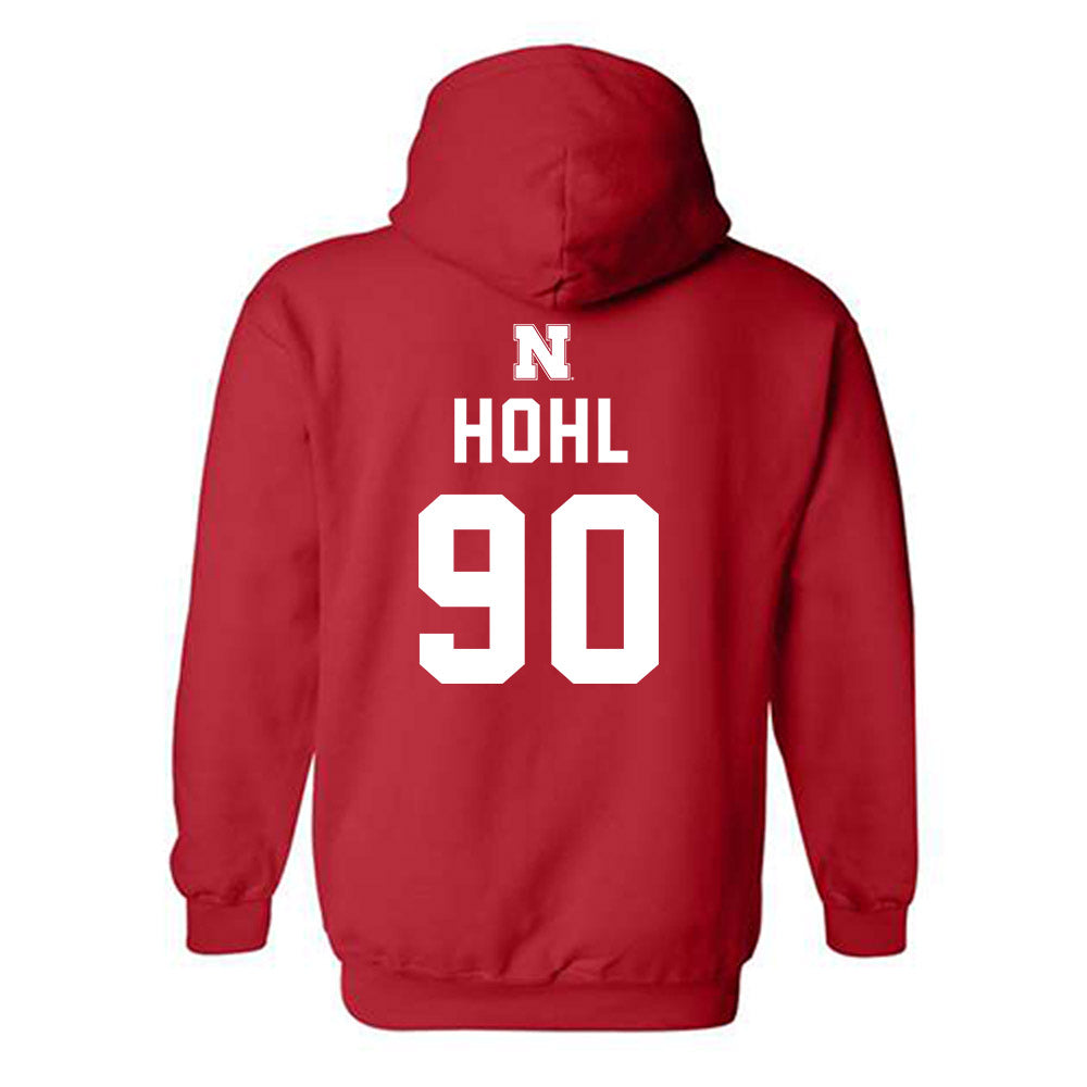 Nebraska - NCAA Football : John Hohl - Replica Shersey Hooded Sweatshirt-1