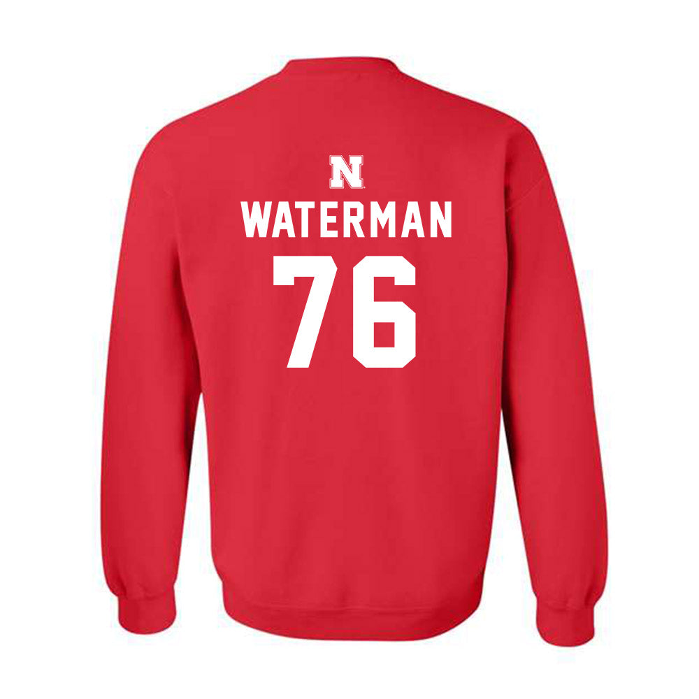 Nebraska - NCAA Football : Rex Waterman - Replica Shersey Crewneck Sweatshirt-1