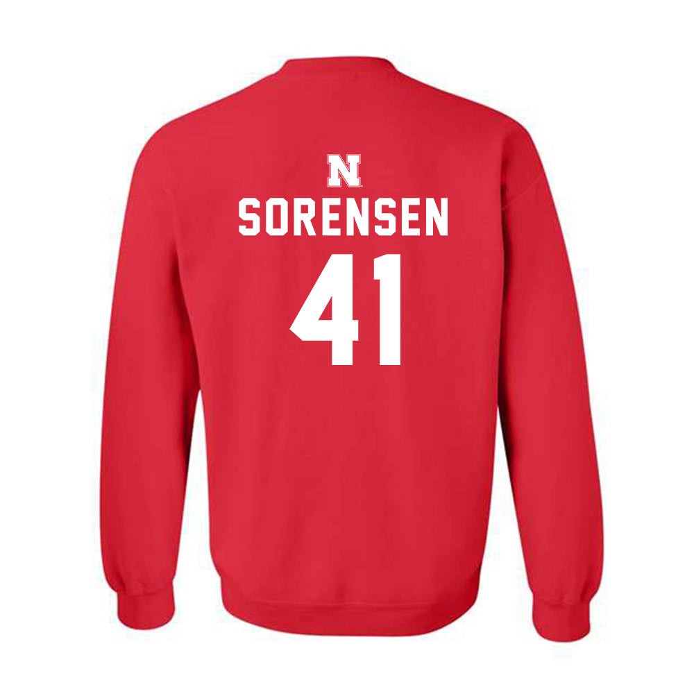 Nebraska - NCAA Football : Luke Sorensen - Replica Shersey Crewneck Sweatshirt-1