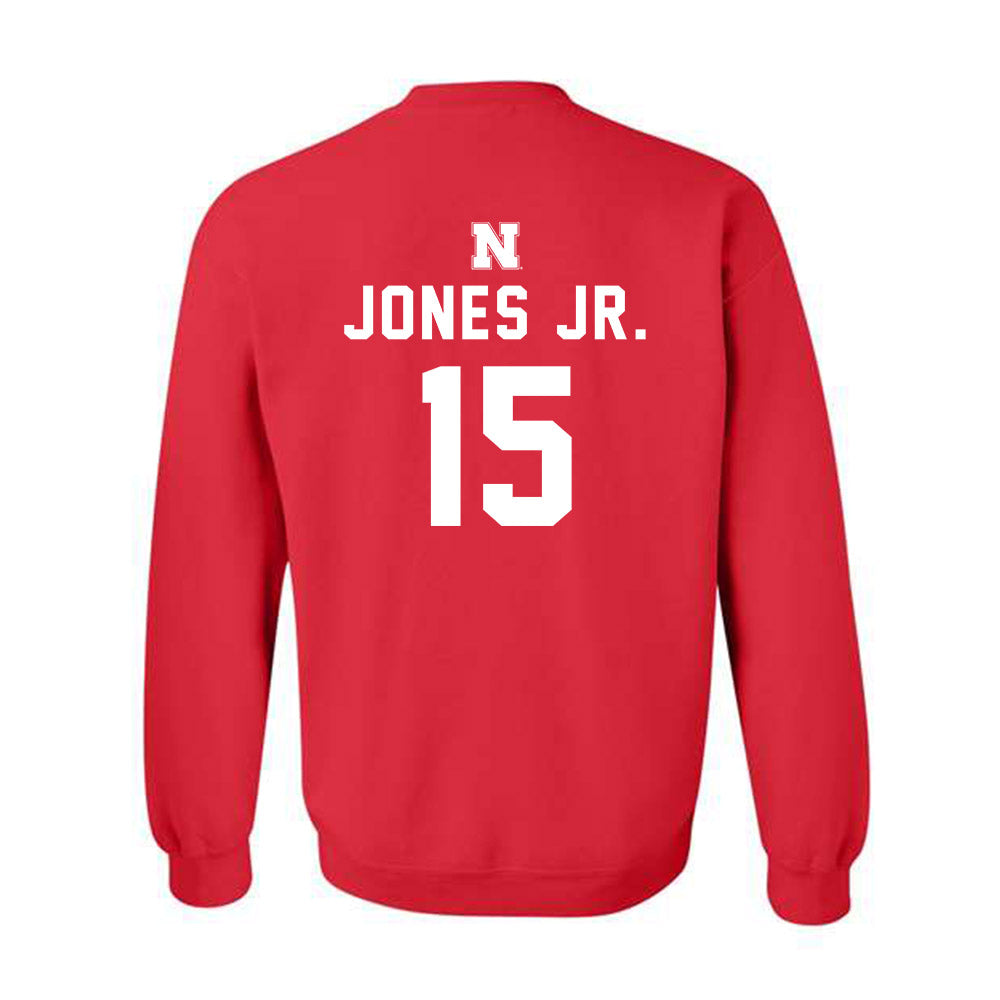 Nebraska - NCAA Football : Anthony Jones Jr. - Replica Shersey Crewneck Sweatshirt-1