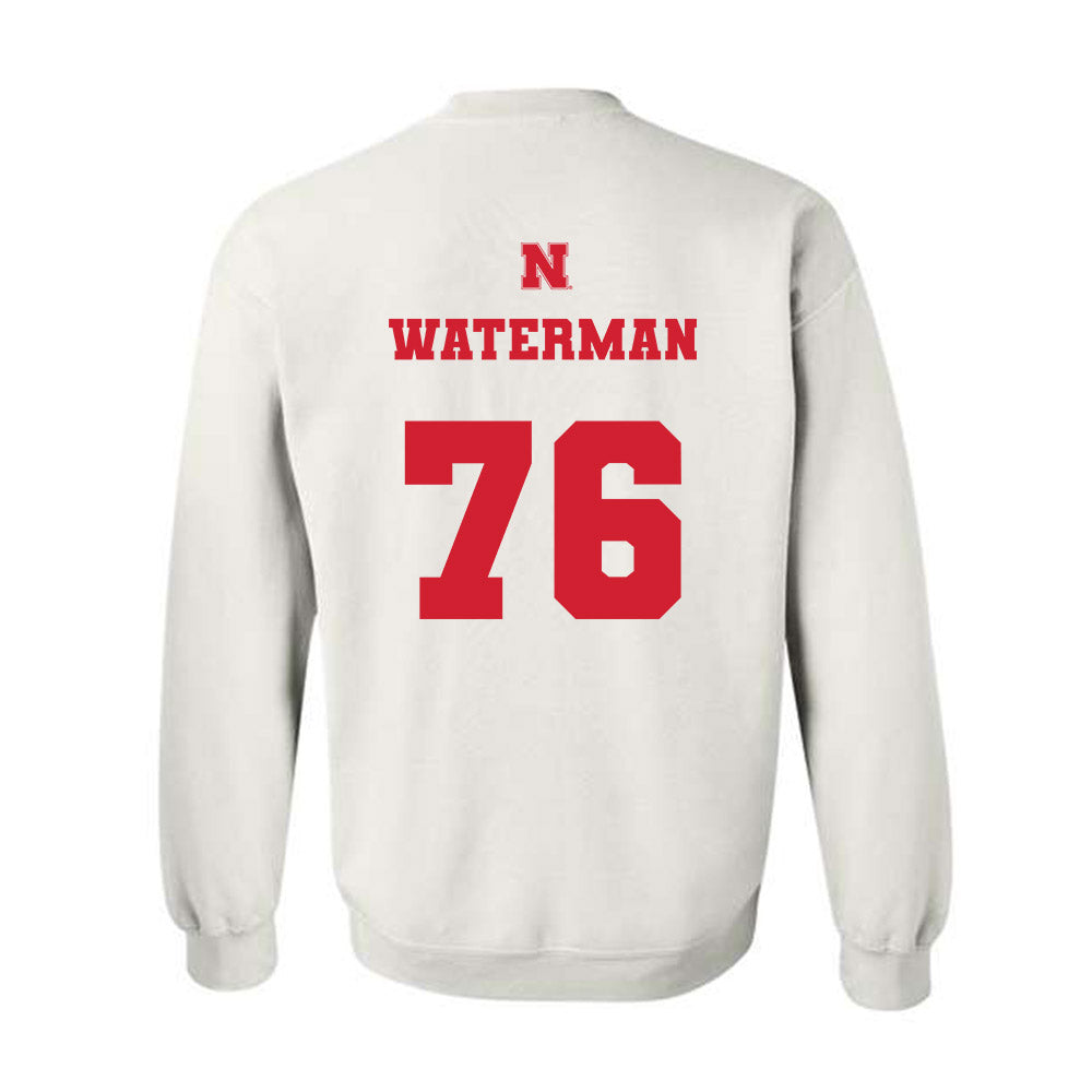 Nebraska - NCAA Football : Rex Waterman - Generic Shersey Crewneck Sweatshirt-1