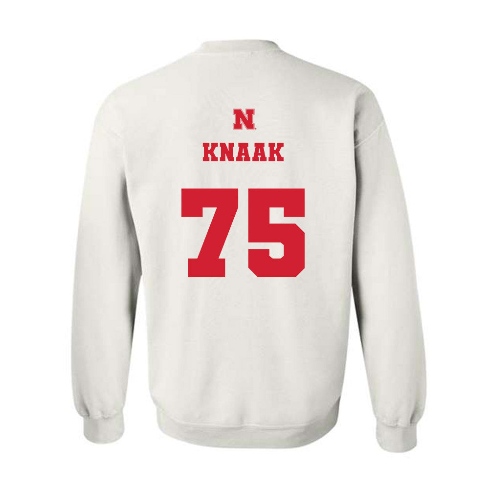 Nebraska - NCAA Football : Tyler Knaak - Generic Shersey Crewneck Sweatshirt-1