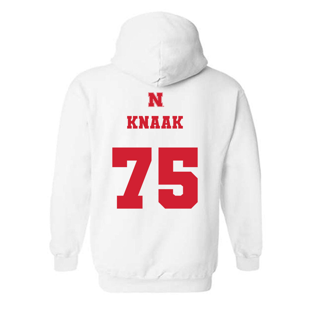 Nebraska - NCAA Football : Tyler Knaak - Generic Shersey Hooded Sweatshirt-1