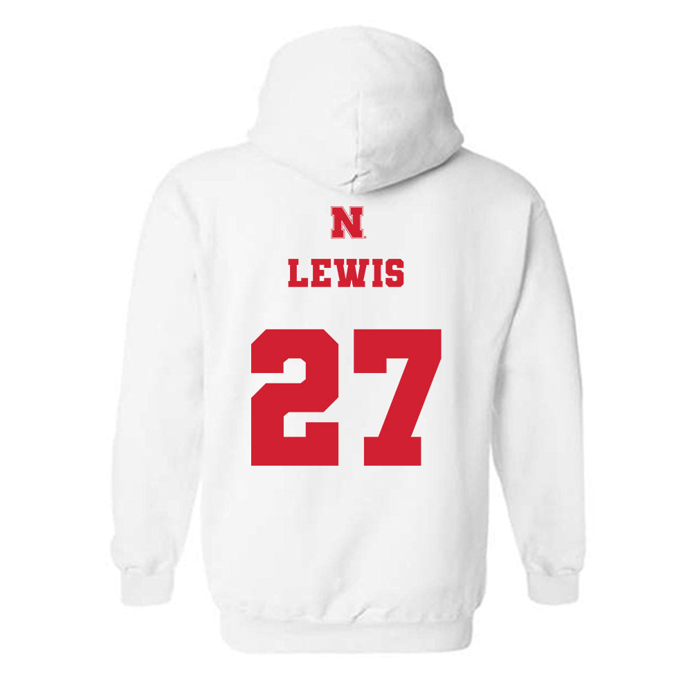 Nebraska - NCAA Women's Soccer : Nathalie Lewis - Generic Shersey Hooded Sweatshirt-1