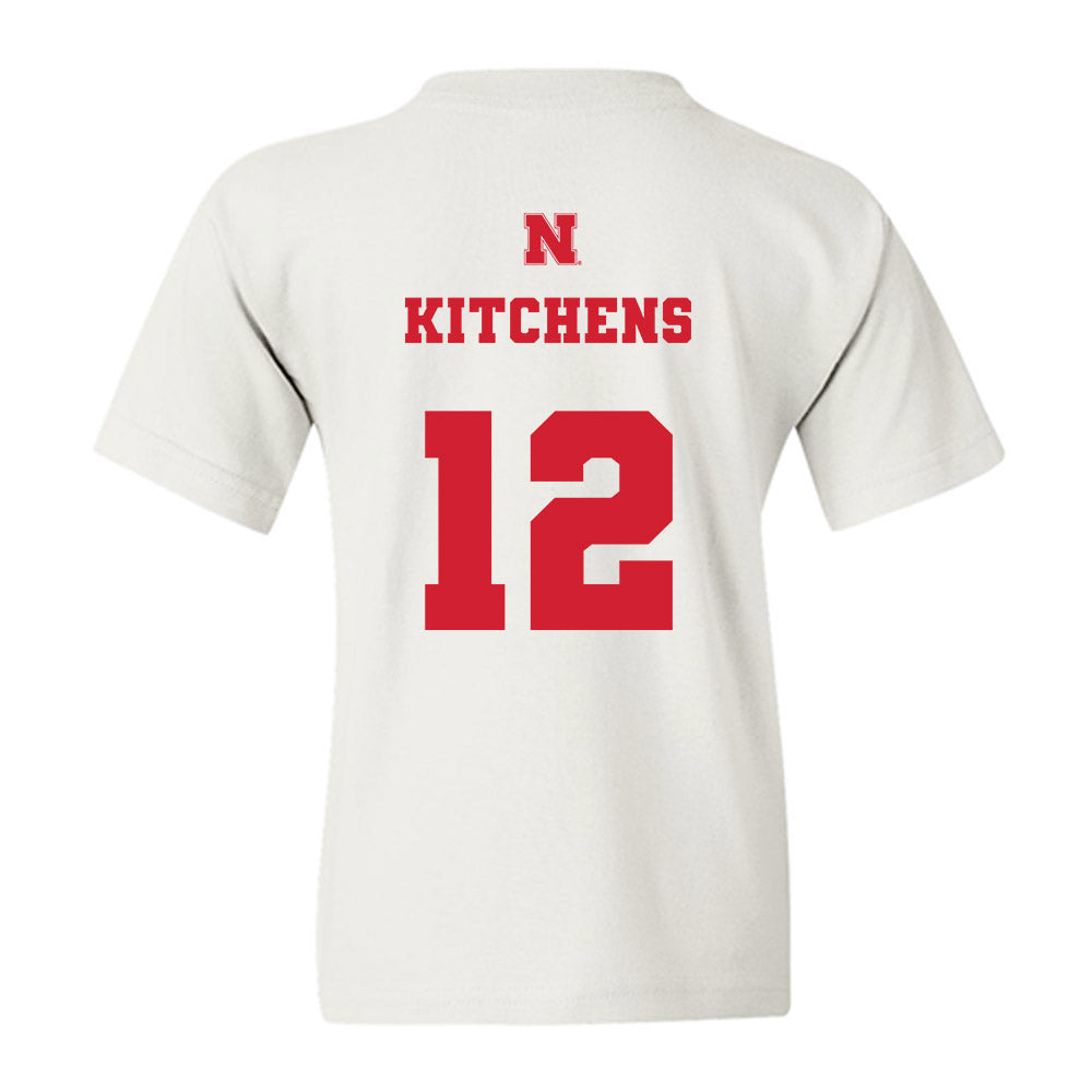 Nebraska - NCAA Baseball : Cole Kitchens - Generic Shersey Youth T-Shirt-1