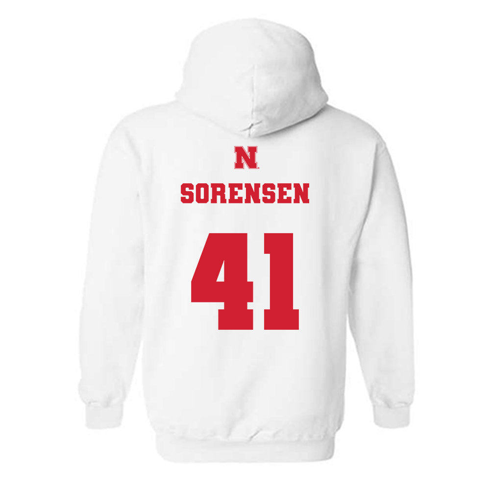 Nebraska - NCAA Football : Luke Sorensen - Generic Shersey Hooded Sweatshirt-1