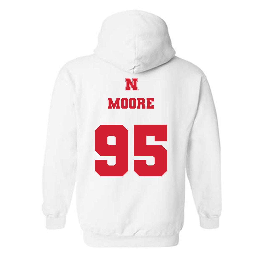 Nebraska - NCAA Football : Gabriel Moore - Generic Shersey Hooded Sweatshirt-1
