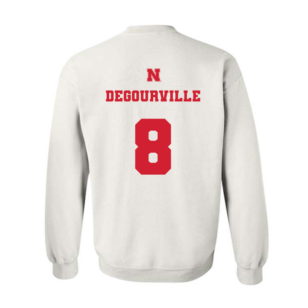 Nebraska - NCAA Men's Basketball : Taj Degourville - Generic Shersey Crewneck Sweatshirt-1