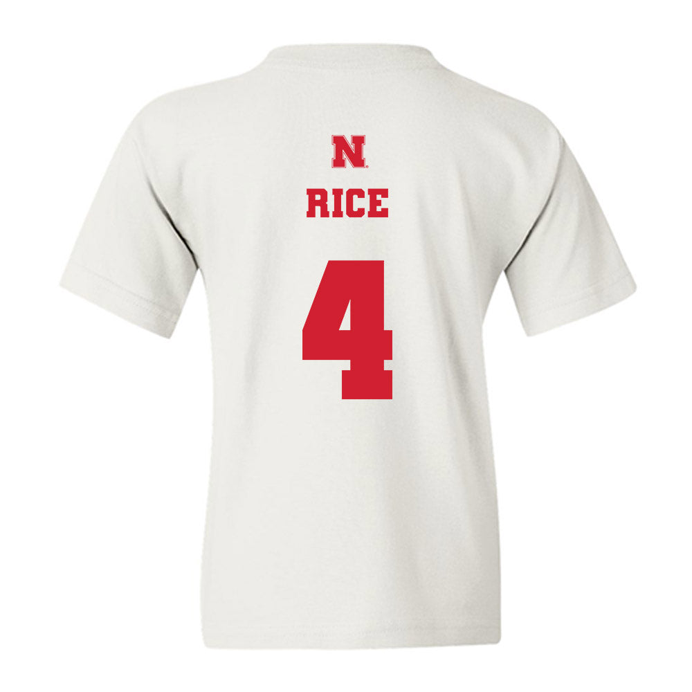 Nebraska - NCAA Men's Basketball : Colin Rice - Generic Shersey Youth T-Shirt-1