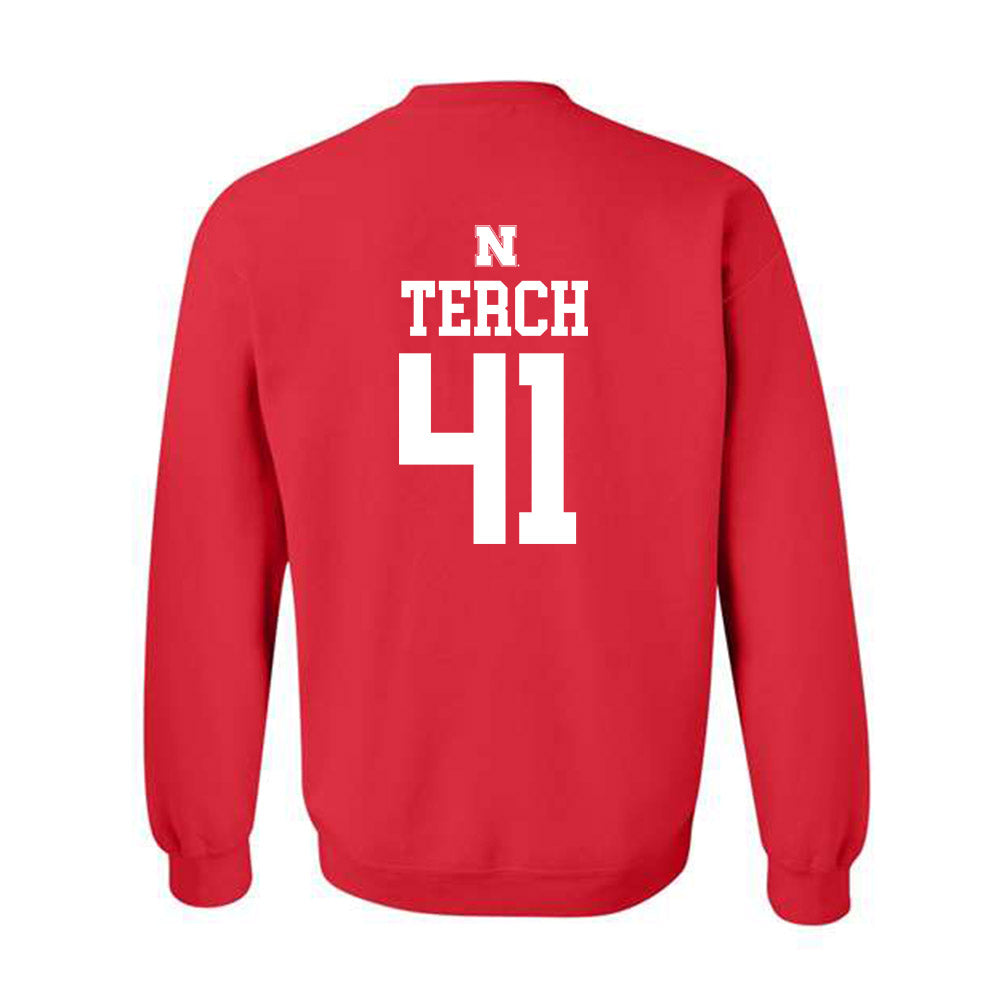 Nebraska - NCAA Football : Tanner Terch - Generic Shersey Crewneck Sweatshirt-1