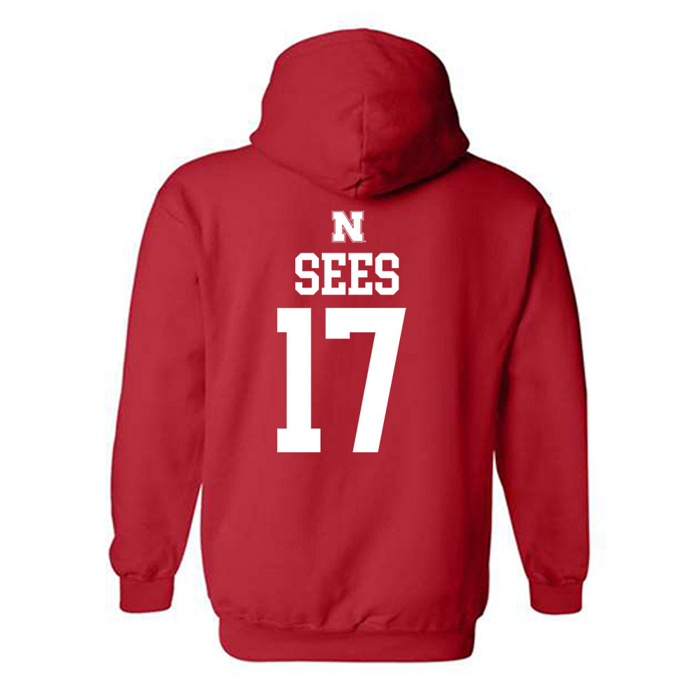 Nebraska - NCAA Women's Soccer : Jo Sees - Generic Shersey Hooded Sweatshirt-1