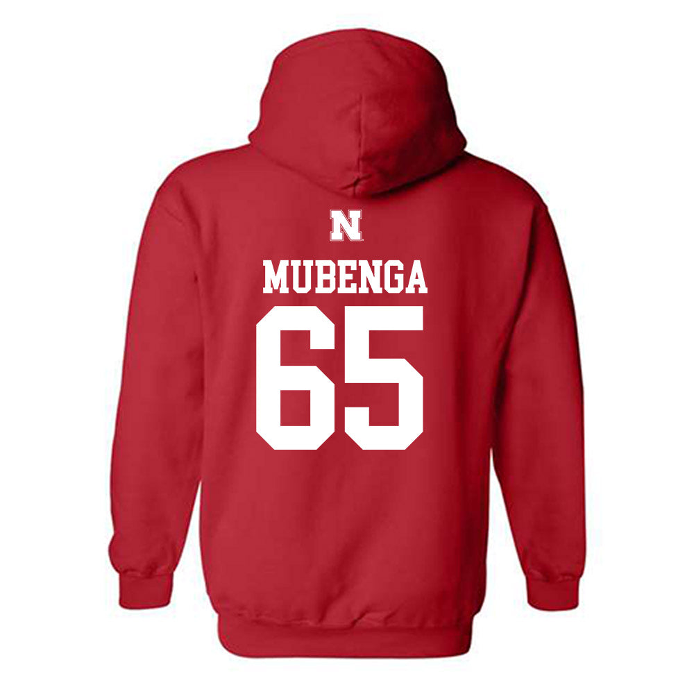 Nebraska - NCAA Football : Paul Mubenga - Generic Shersey Hooded Sweatshirt-1