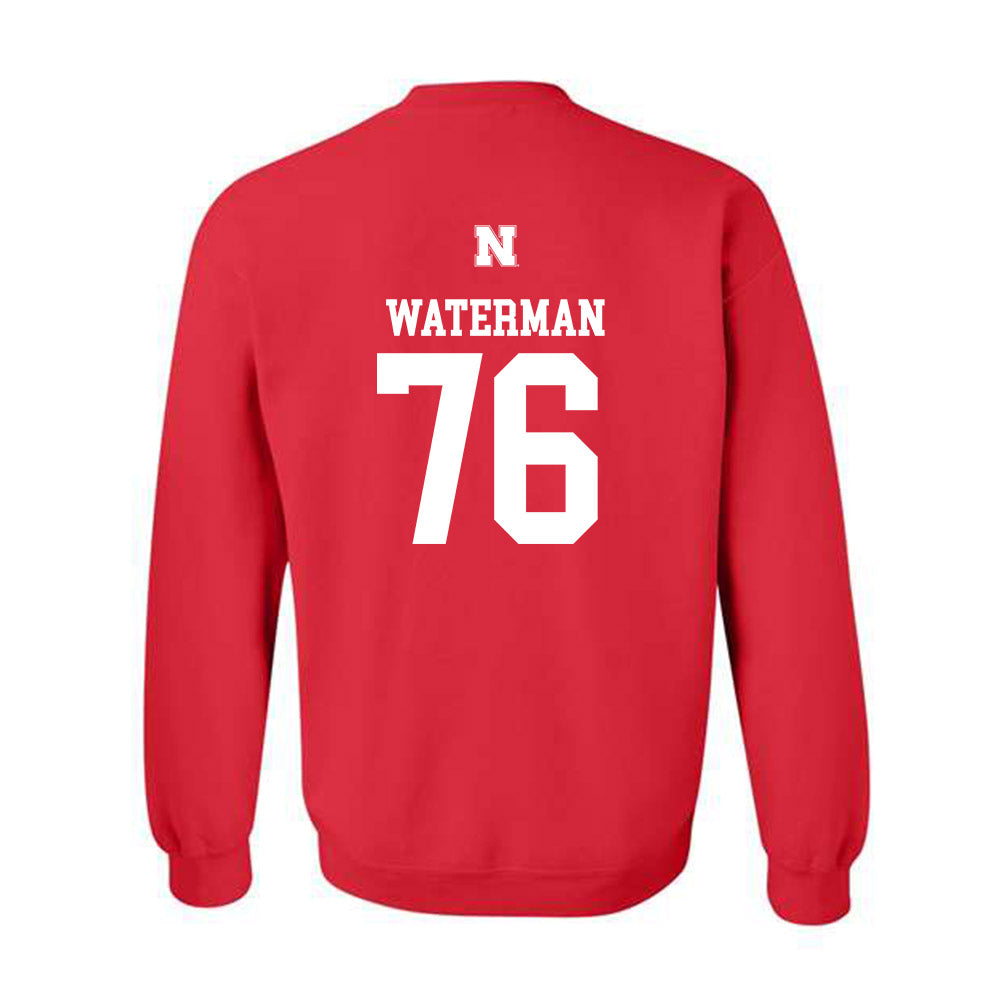 Nebraska - NCAA Football : Rex Waterman - Generic Shersey Crewneck Sweatshirt-1