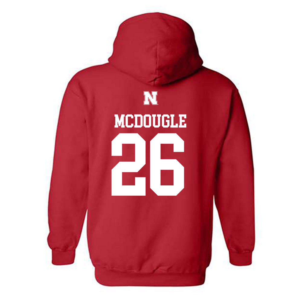 Nebraska - NCAA Football : Dwayne Mcdougle - Generic Shersey Hooded Sweatshirt-1
