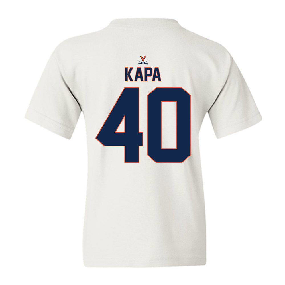 Virginia - NCAA Baseball : Tyler Kapa - Replica Shersey Youth T-Shirt-1