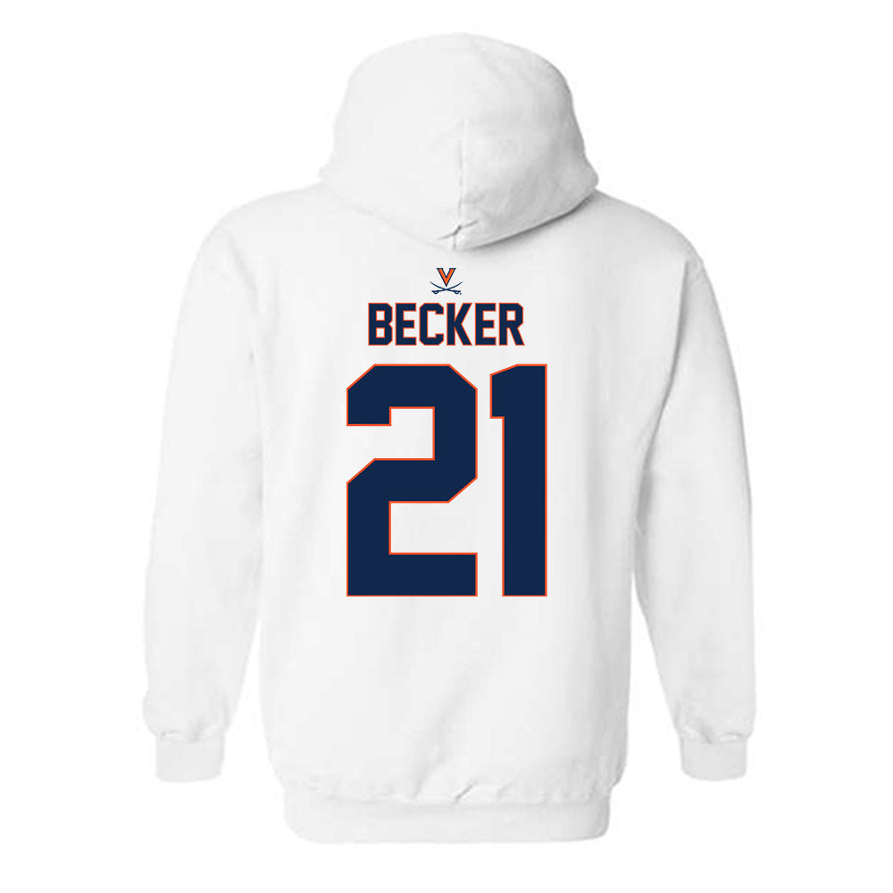 Virginia - NCAA Baseball : Eric Becker - Replica Shersey Hooded Sweatshirt-1
