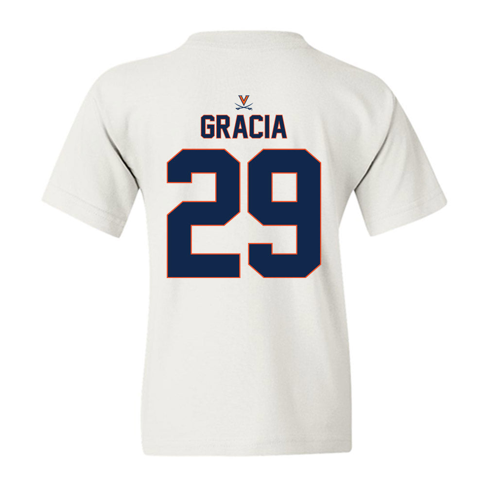 Virginia - NCAA Baseball : AJ Gracia - Replica Shersey Youth T-Shirt-1