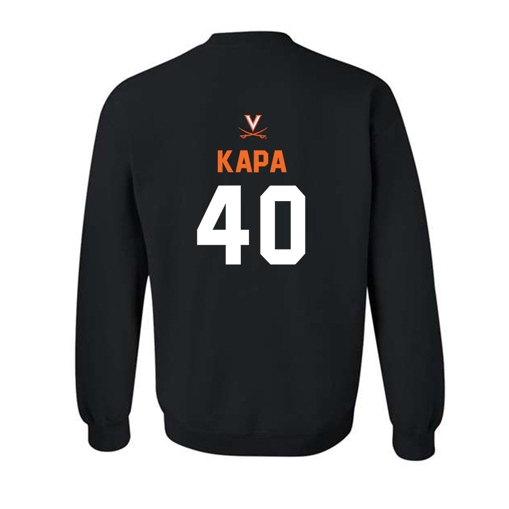 Virginia - NCAA Baseball : Tyler Kapa - Sport Shersey Crewneck Sweatshirt-1
