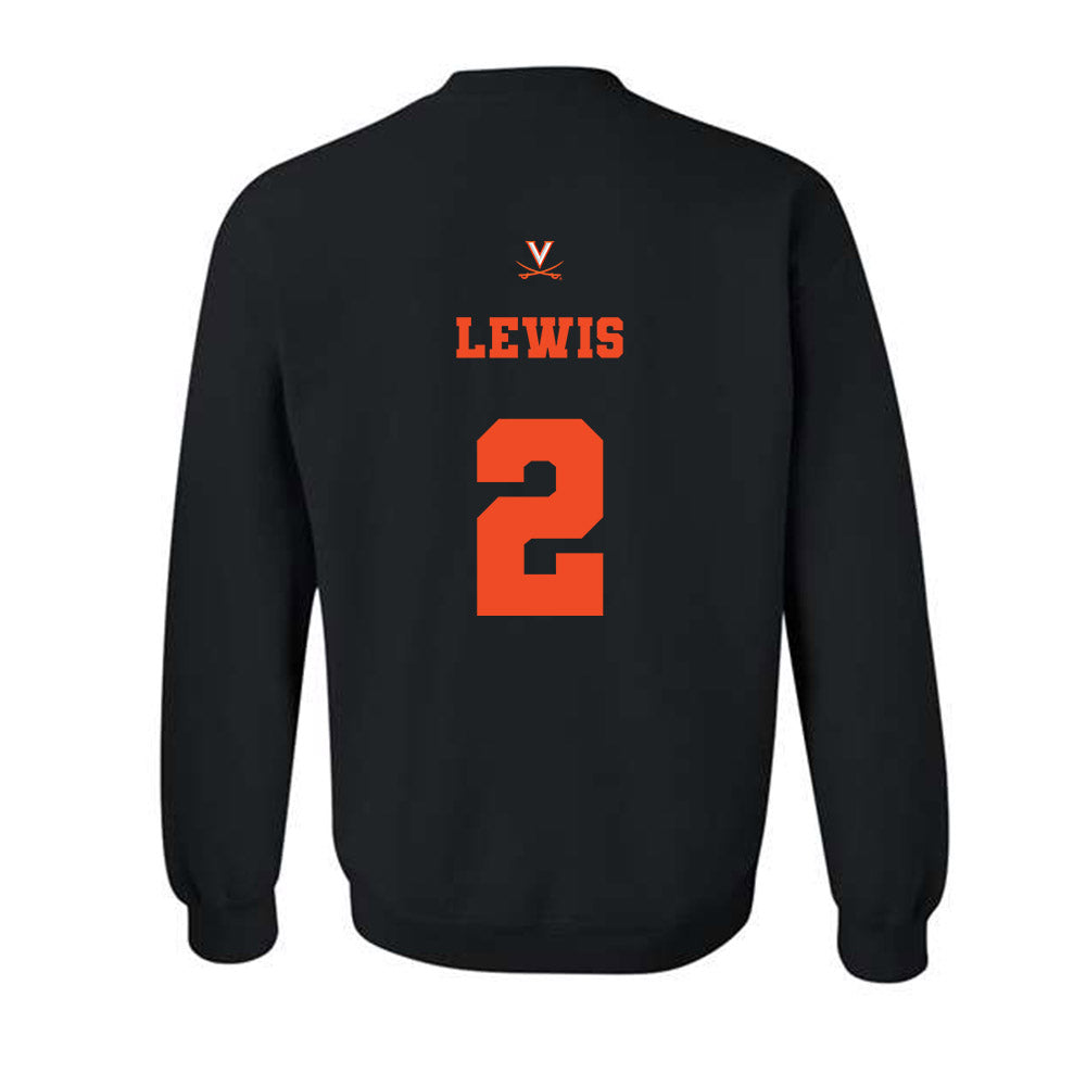 Virginia - NCAA Football : Peyton Lewis - Fashion Shersey Crewneck Sweatshirt-1