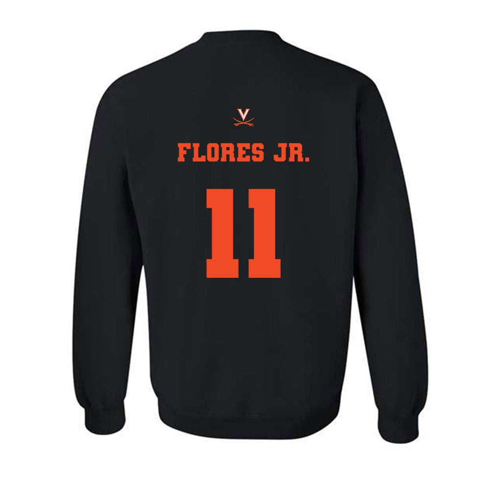 Virginia - NCAA Football : Rico Flores Jr. - Fashion Shersey Crewneck Sweatshirt-1