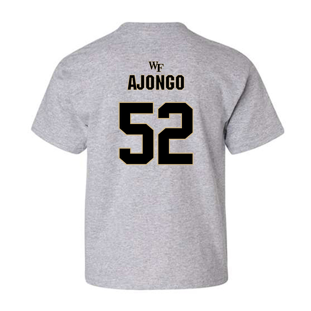 Wake Forest - NCAA Football : Uber Ajongo - Fashion Shersey Youth T-Shirt-1