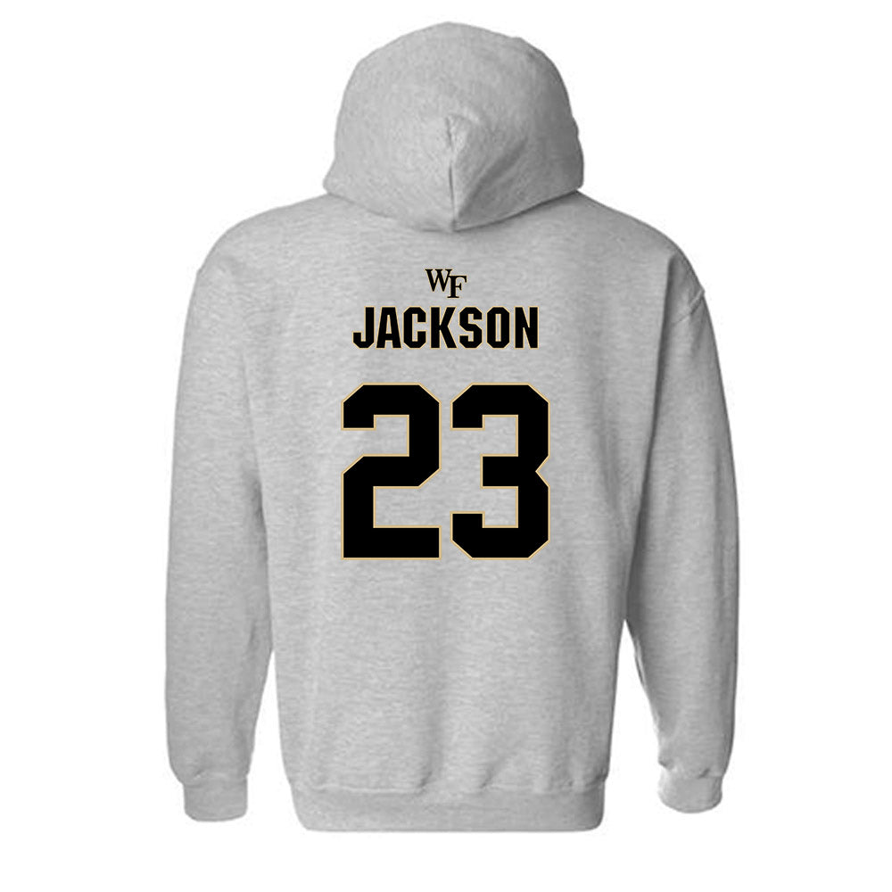 Wake Forest - NCAA Football : Zeek Jackson - Fashion Shersey Hooded Sweatshirt-1
