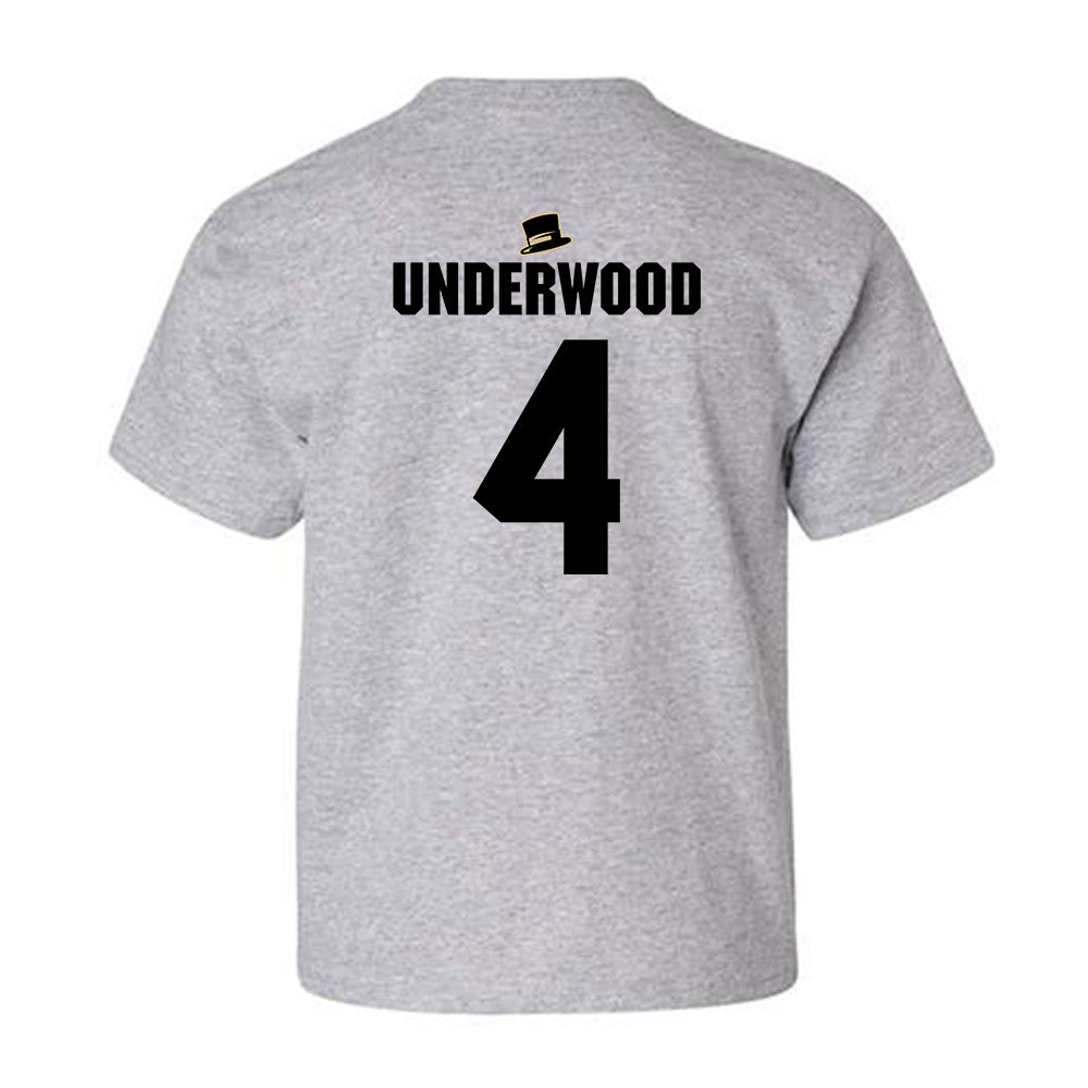 Wake Forest - NCAA Men's Basketball : Will Underwood - Generic Shersey Youth T-Shirt-1