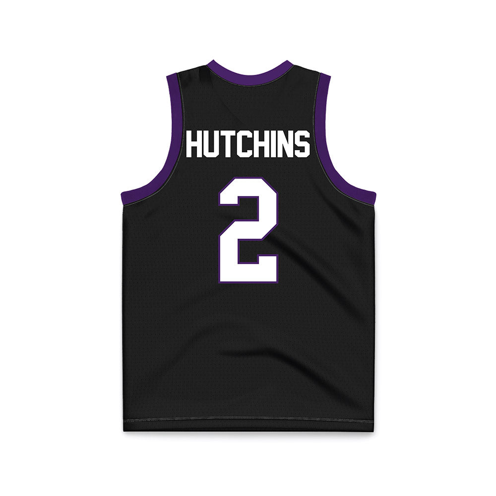 Northern Iowa - NCAA Men's Basketball : Geon Hutchins - Black Basketball Jersey-1