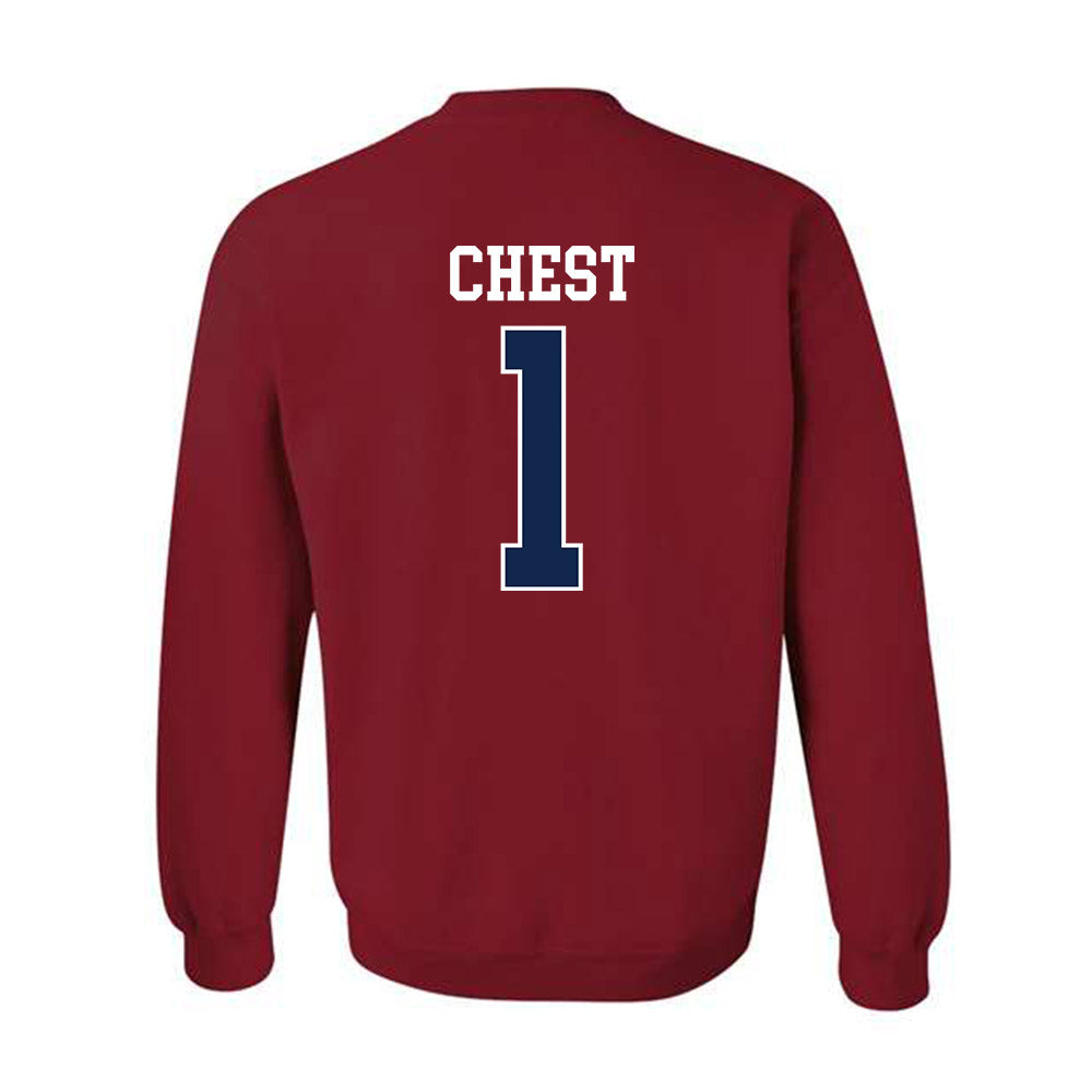 Ole Miss - NCAA Men's Basketball : Corey Chest - Replica Shersey Crewneck Sweatshirt-1