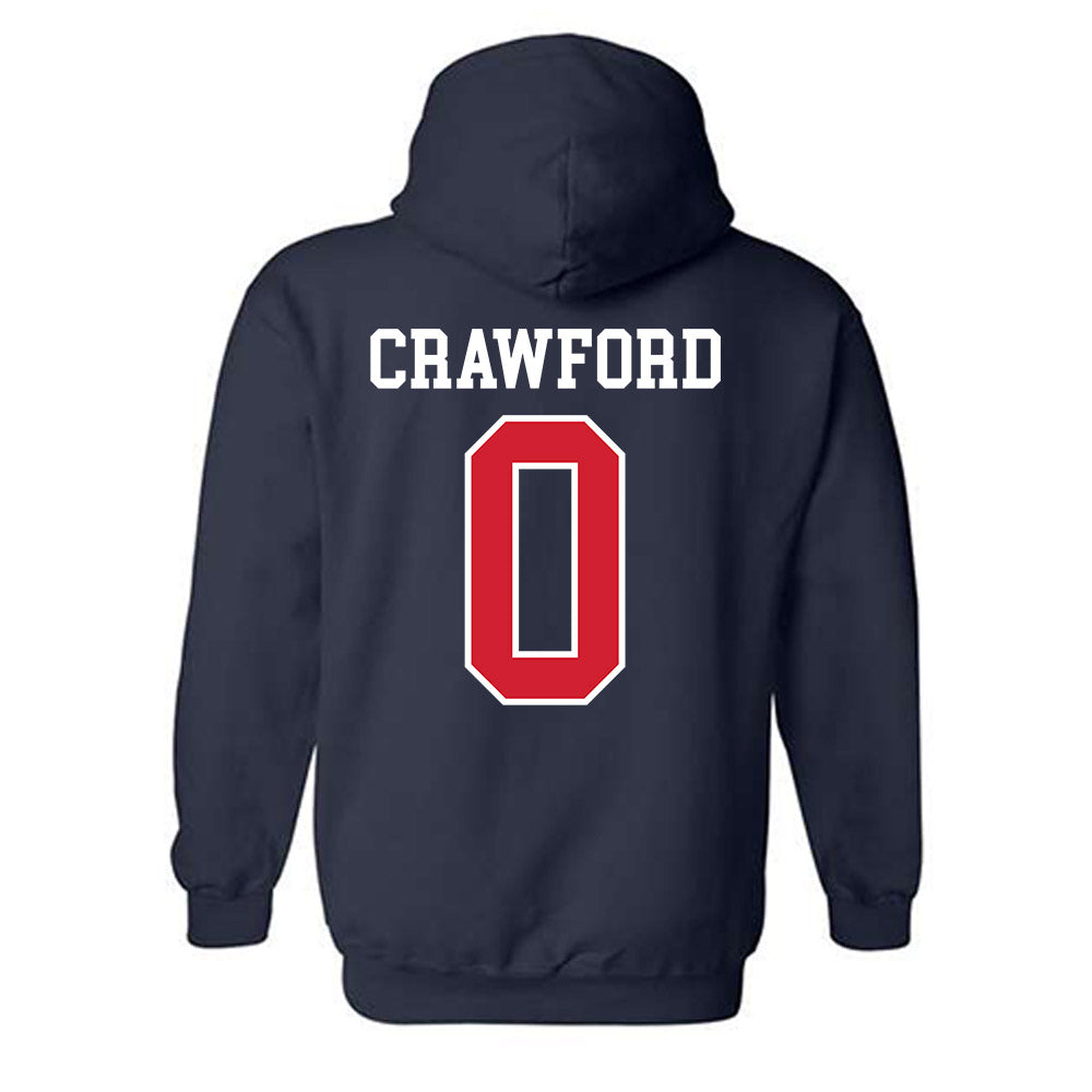 Ole Miss - NCAA Football : Jalyn Crawford - Replica Shersey Hooded Sweatshirt-1