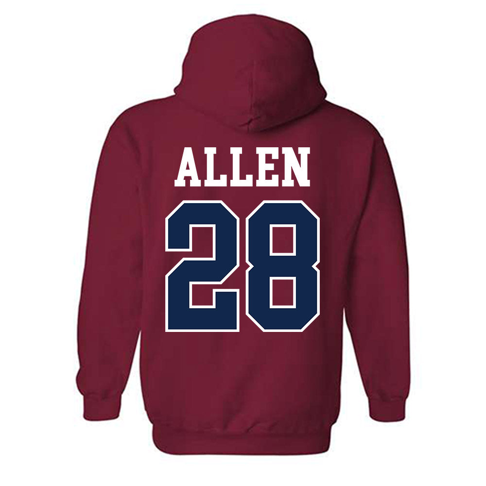 Ole Miss - NCAA Baseball : Noah Allen - Fashion Shersey Hooded Sweatshirt-1