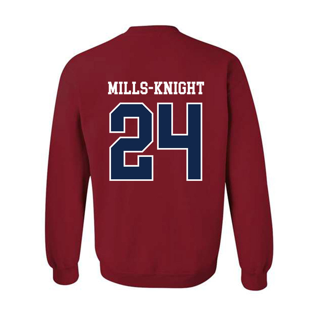 Ole Miss - NCAA Football : Shekai Mills-Knight - Fashion Shersey Crewneck Sweatshirt-1