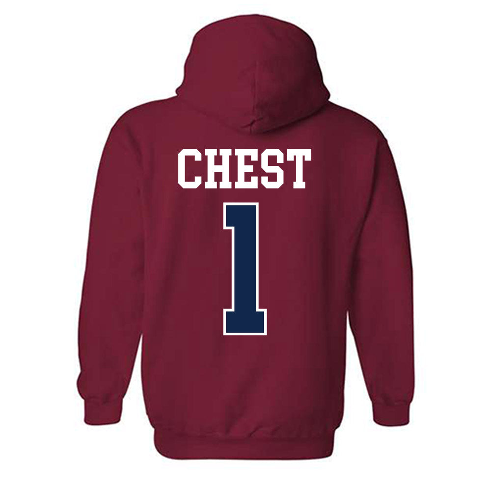 Ole Miss - NCAA Men's Basketball : Corey Chest - Fashion Shersey Hooded Sweatshirt-1