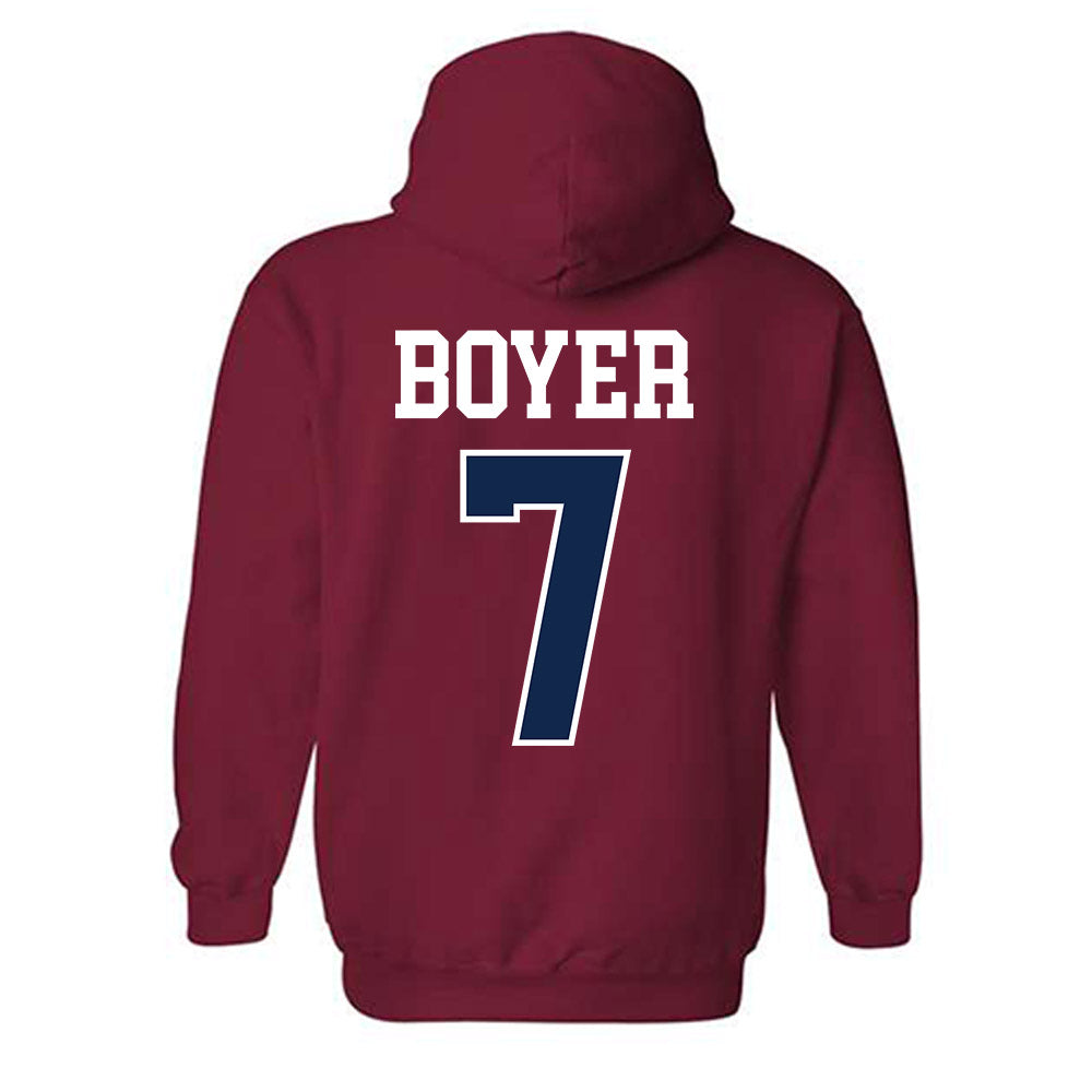 Ole Miss - NCAA Softball : Emilee Boyer - Fashion Shersey Hooded Sweatshirt-1