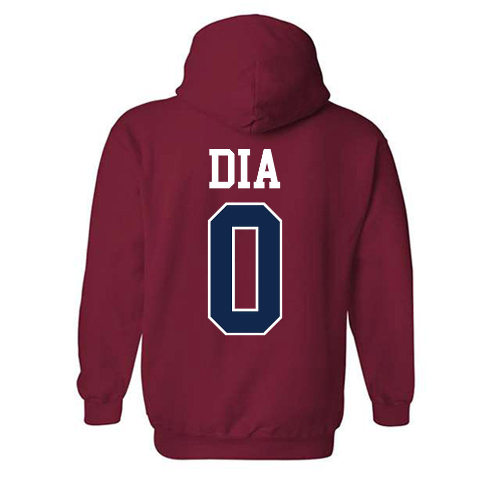 Ole Miss - NCAA Men's Basketball : Malik Dia - Fashion Shersey Hooded Sweatshirt-1