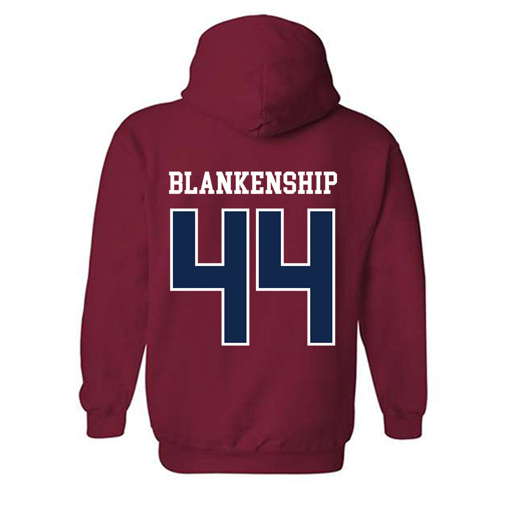 Ole Miss - NCAA Football : Caleb Blankenship - Fashion Shersey Hooded Sweatshirt-1